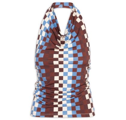 Blusa Feminina Jersey Estampa Harmonia - Marrom