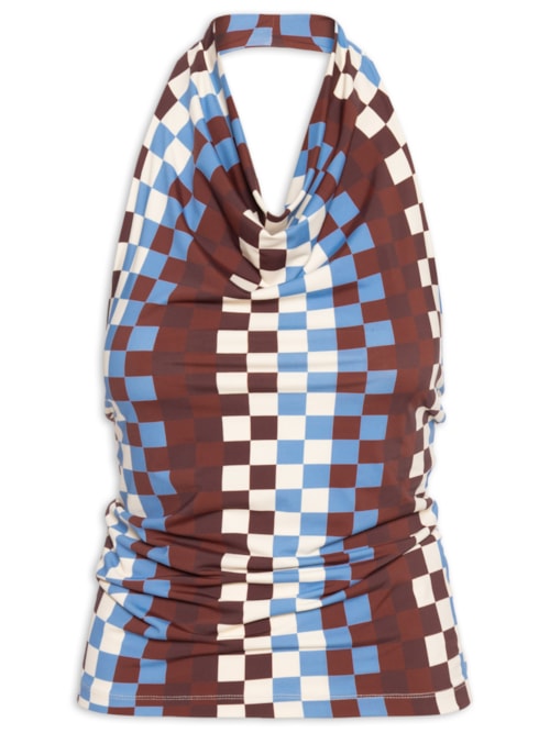 Blusa Feminina Jersey Estampa Harmonia - Marrom