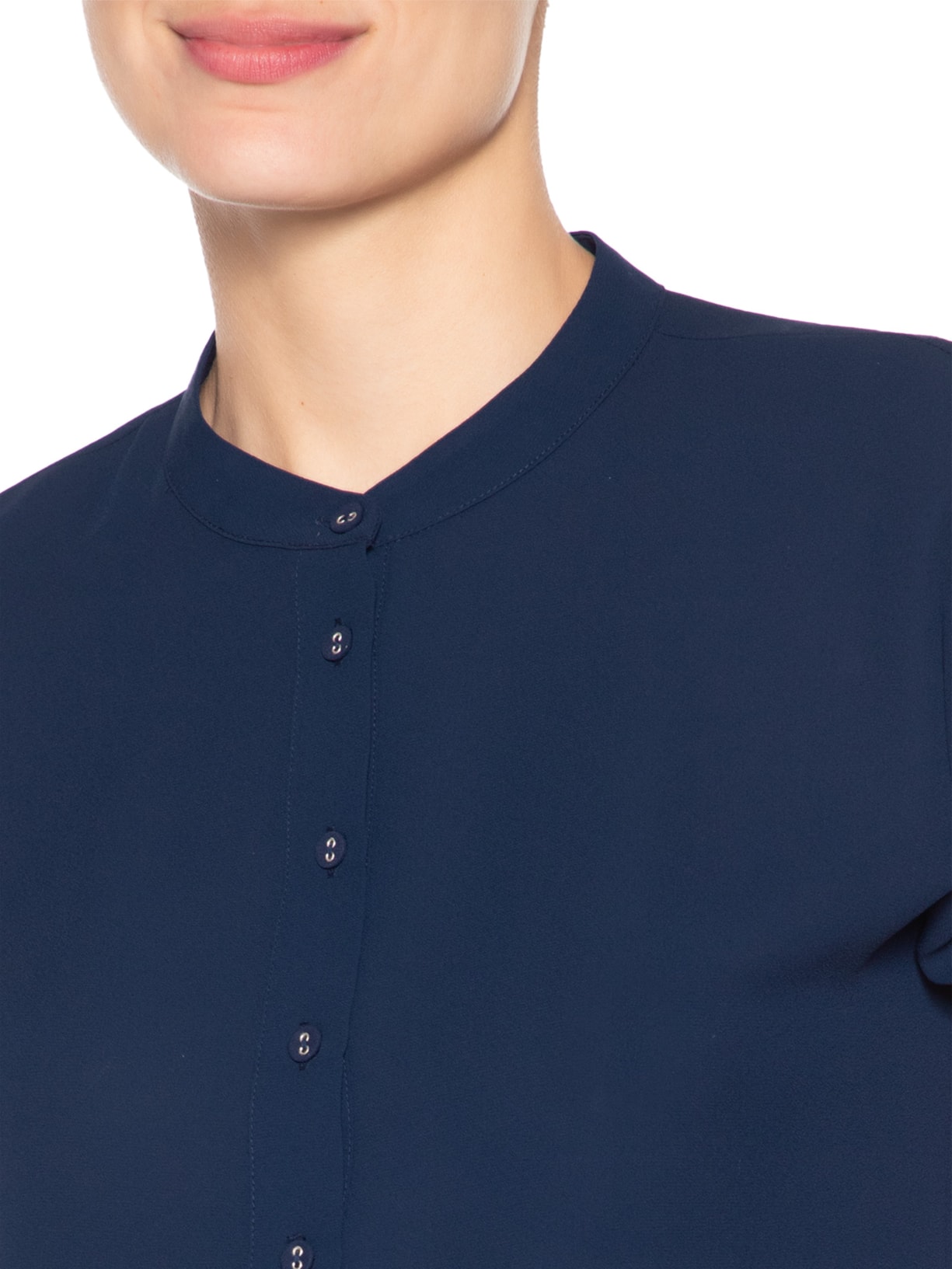 Blusa Feminina Jessy Botões Azul Le Lis