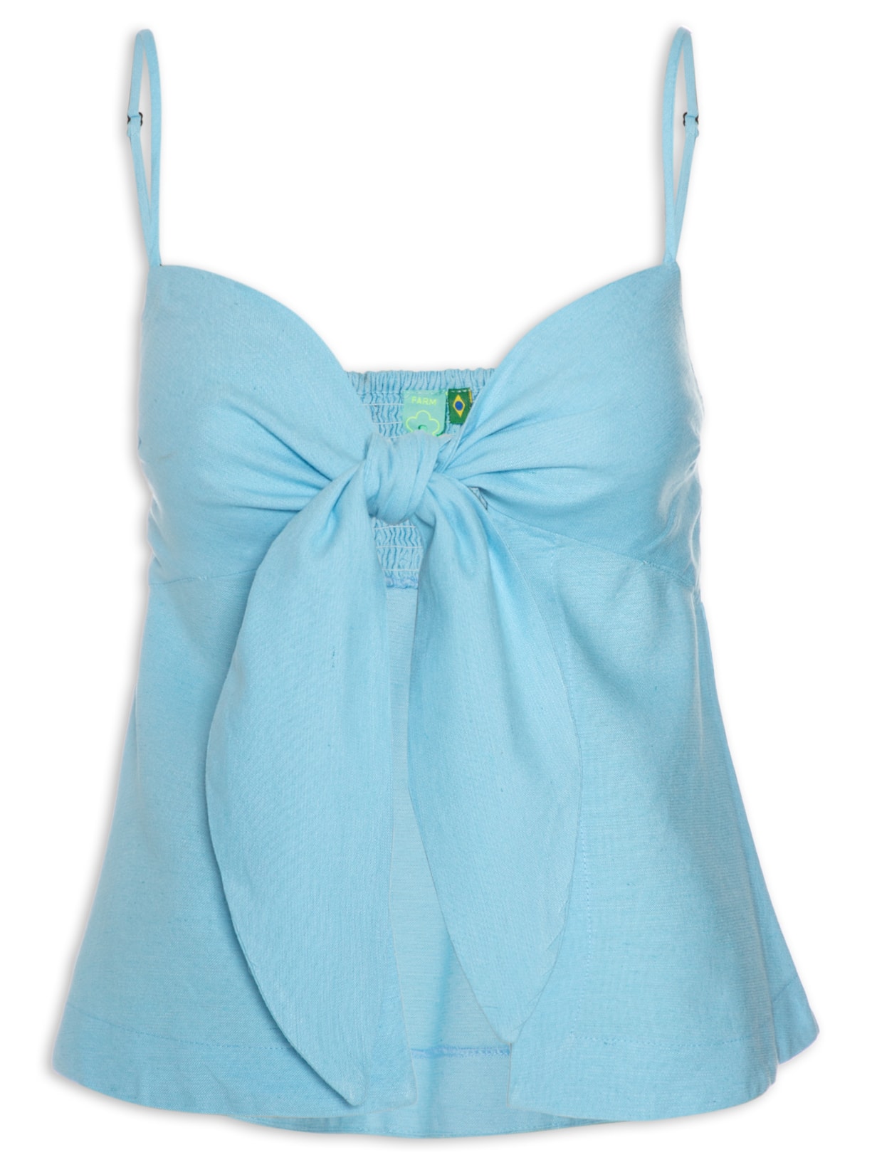 Blusa Feminina Laço Frente - Azul