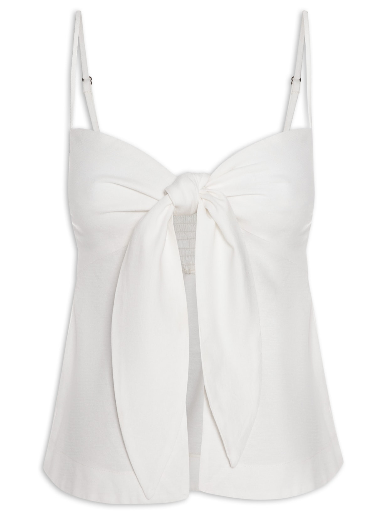 Blusa Feminina Laço Frente - Branco