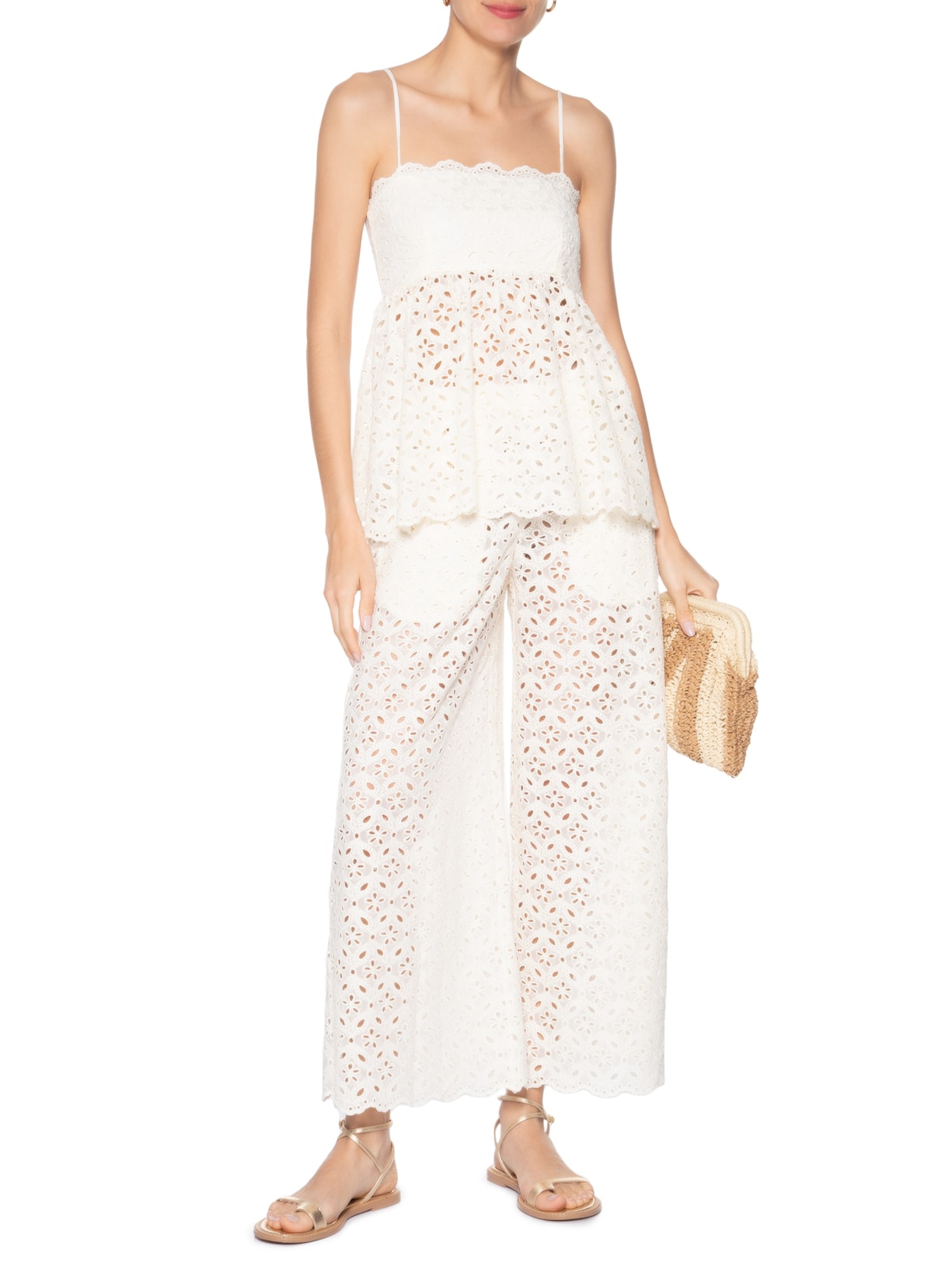 Blusa Feminina Laise Alça Branco Lenny Niemeyer