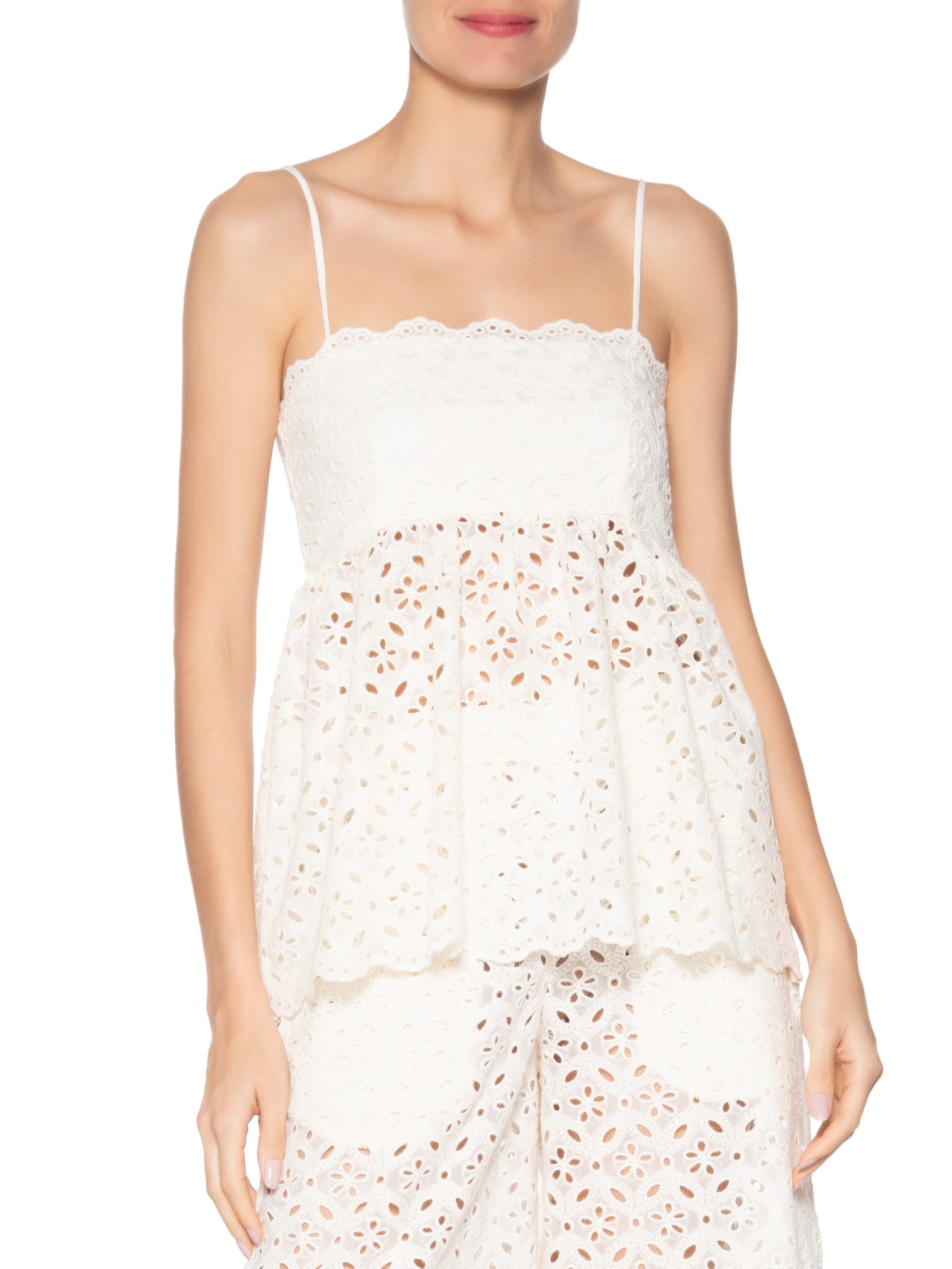 Blusa Feminina Laise Alça Branco Lenny Niemeyer