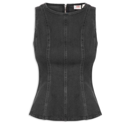 Blusa Feminina Leighton Peplum - Preto