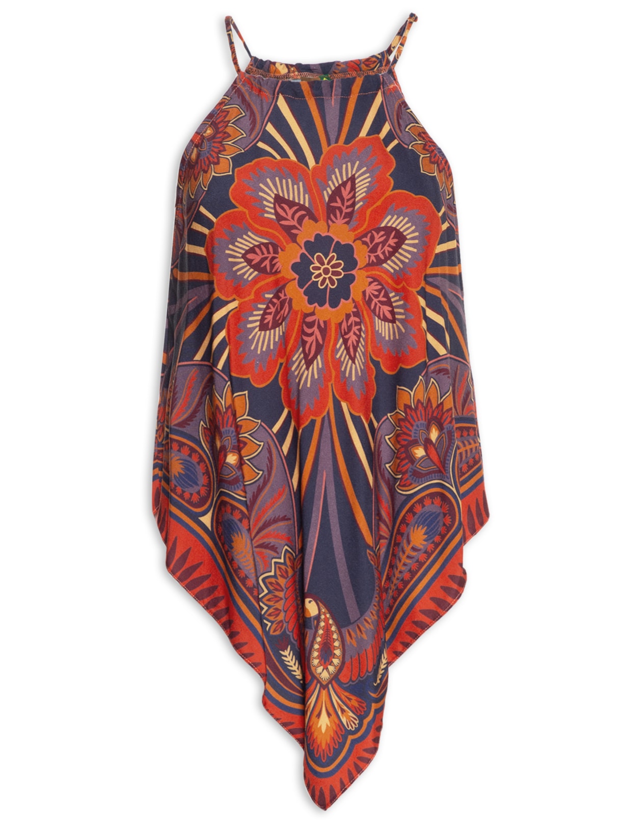 Blusa Feminina Lenço Das Araras - Vermelho