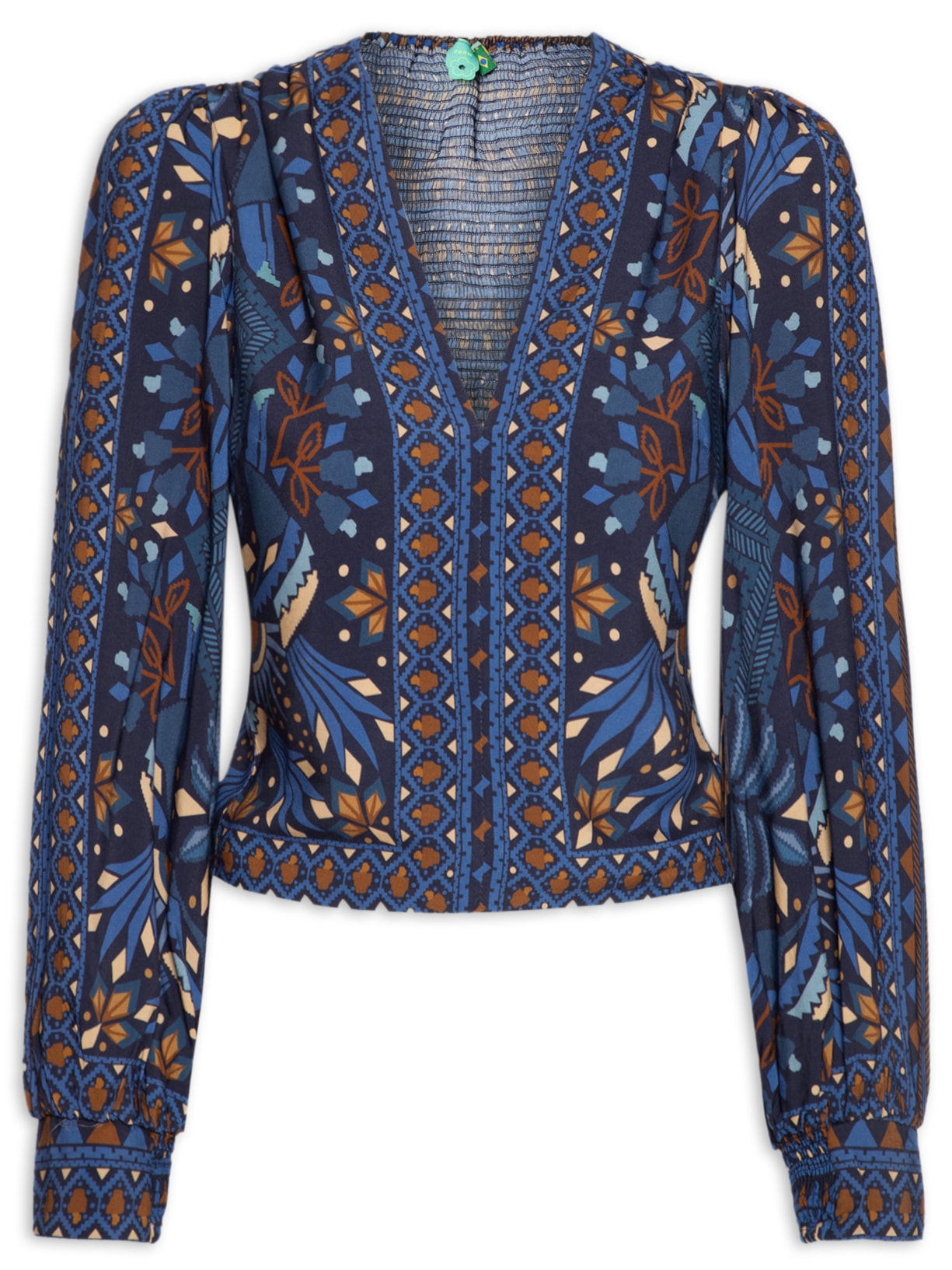 Blusa Feminina Lenço Magia Tropical - Azul