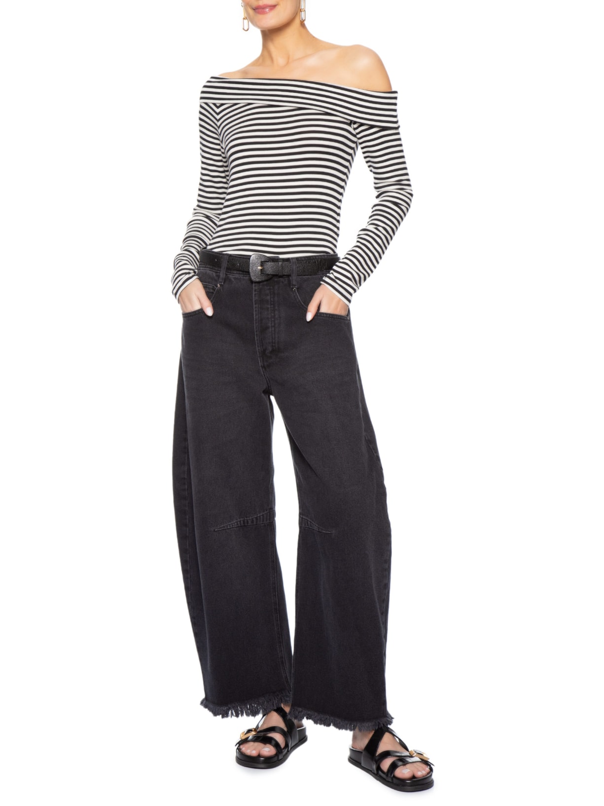 Blusa Feminina Levi's Clara Rib Off Shoulder LS Preto Levi's