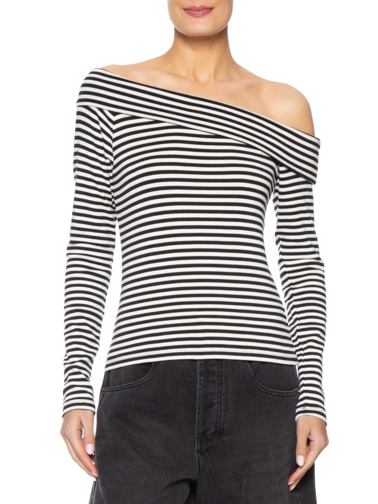 Blusa Feminina Levi's Clara Rib Off Shoulder LS Preto Levi's