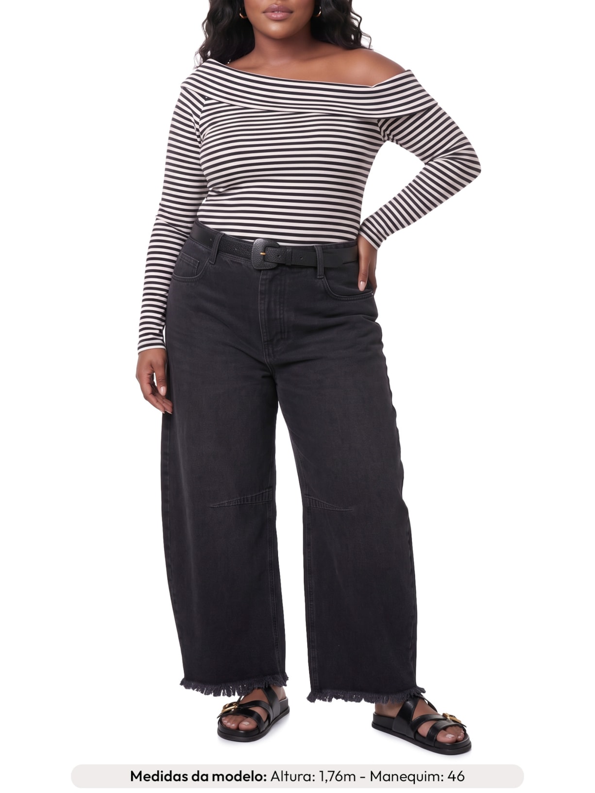Blusa Feminina Levi's Clara Rib Off Shoulder LS Preto Levi's