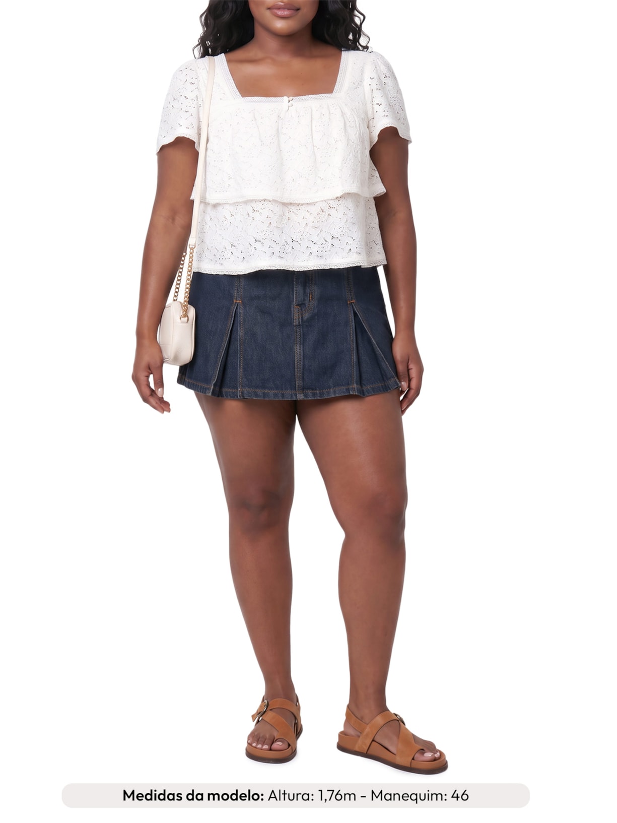 Blusa Feminina Levi's Dom SS Lace Blouse Off White Levi's