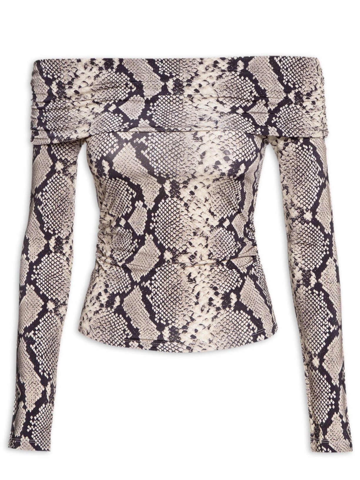 Blusa Feminina Lim Manga Snake - Animal Print