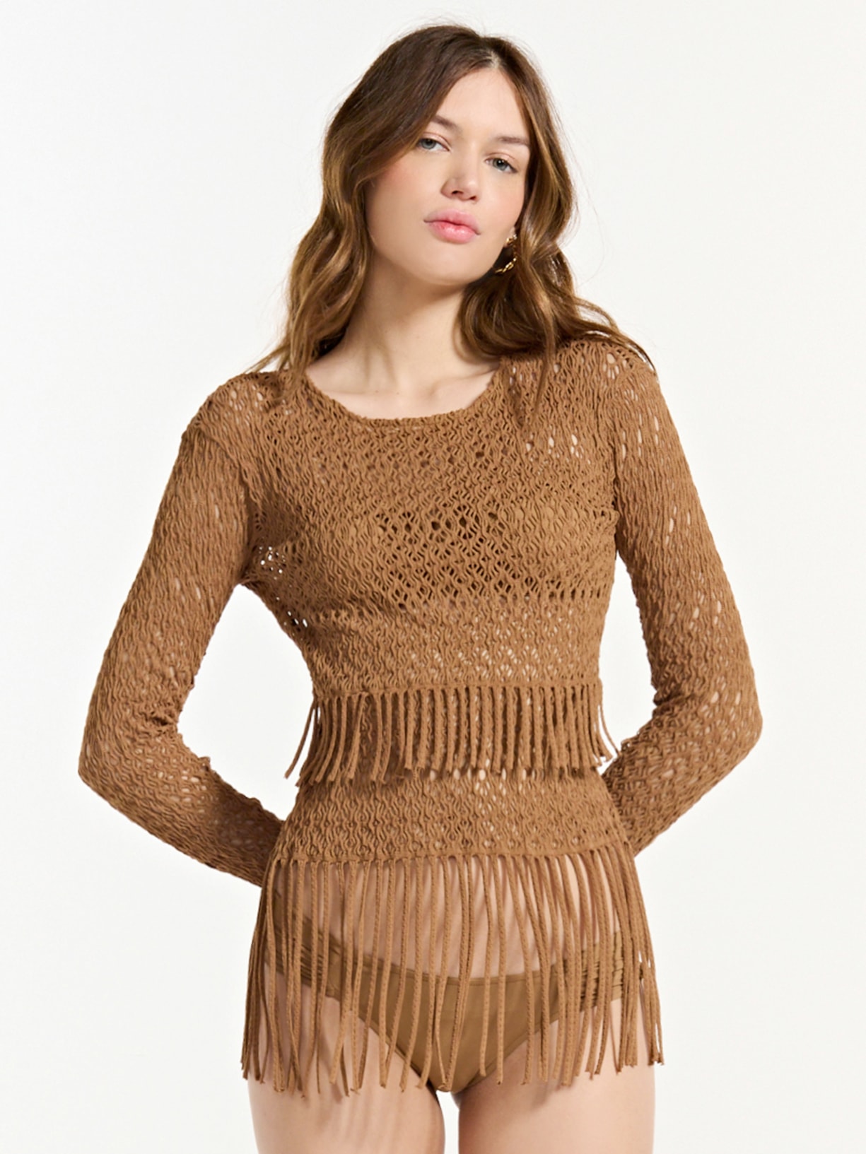 Blusa Feminina Lina Marrom Triya