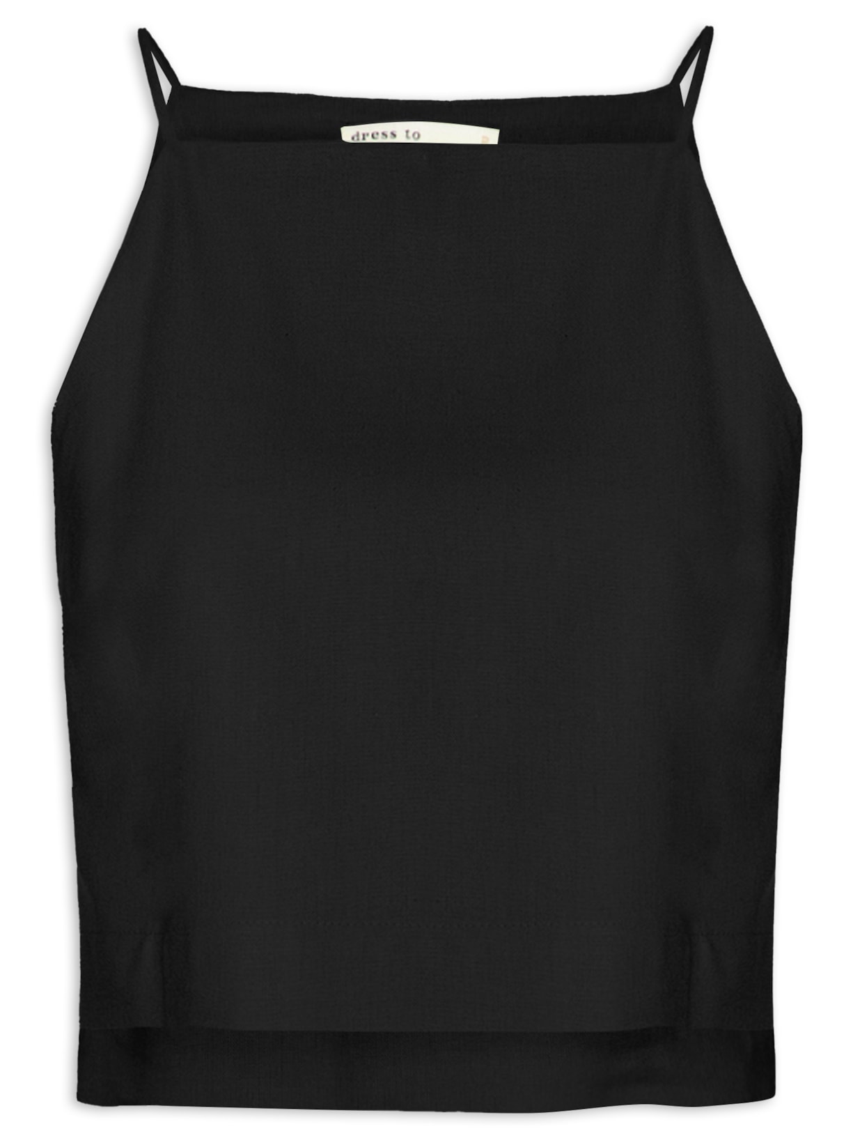 Blusa Feminina Linho Cava Reta Preta