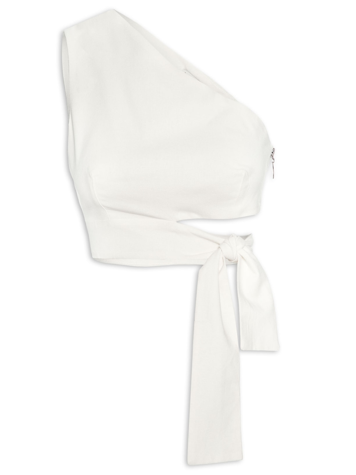 Blusa Feminina Linho Faixa Barra - Off White