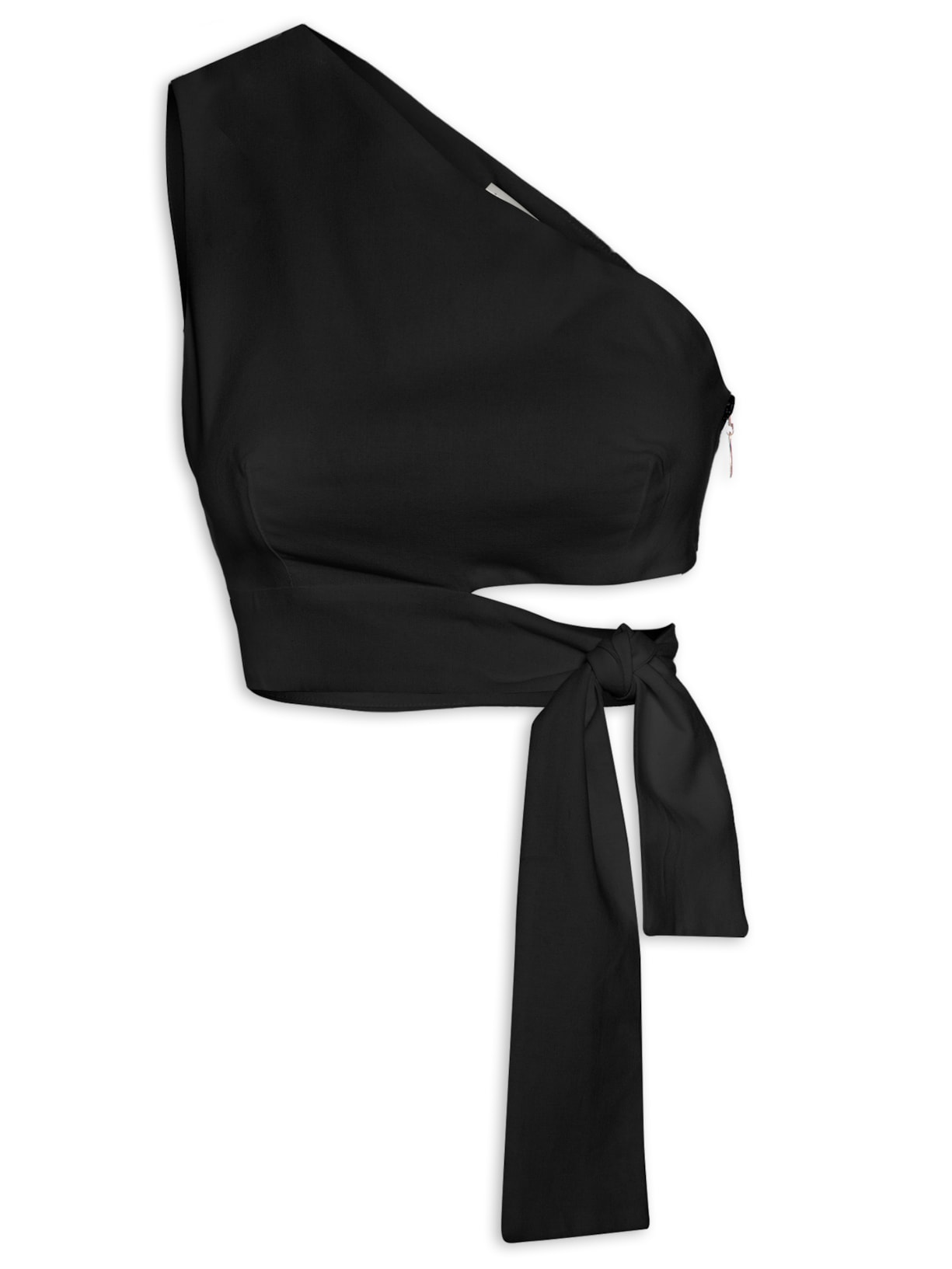 Blusa Feminina Linho Faixa Barra Preto Dress To