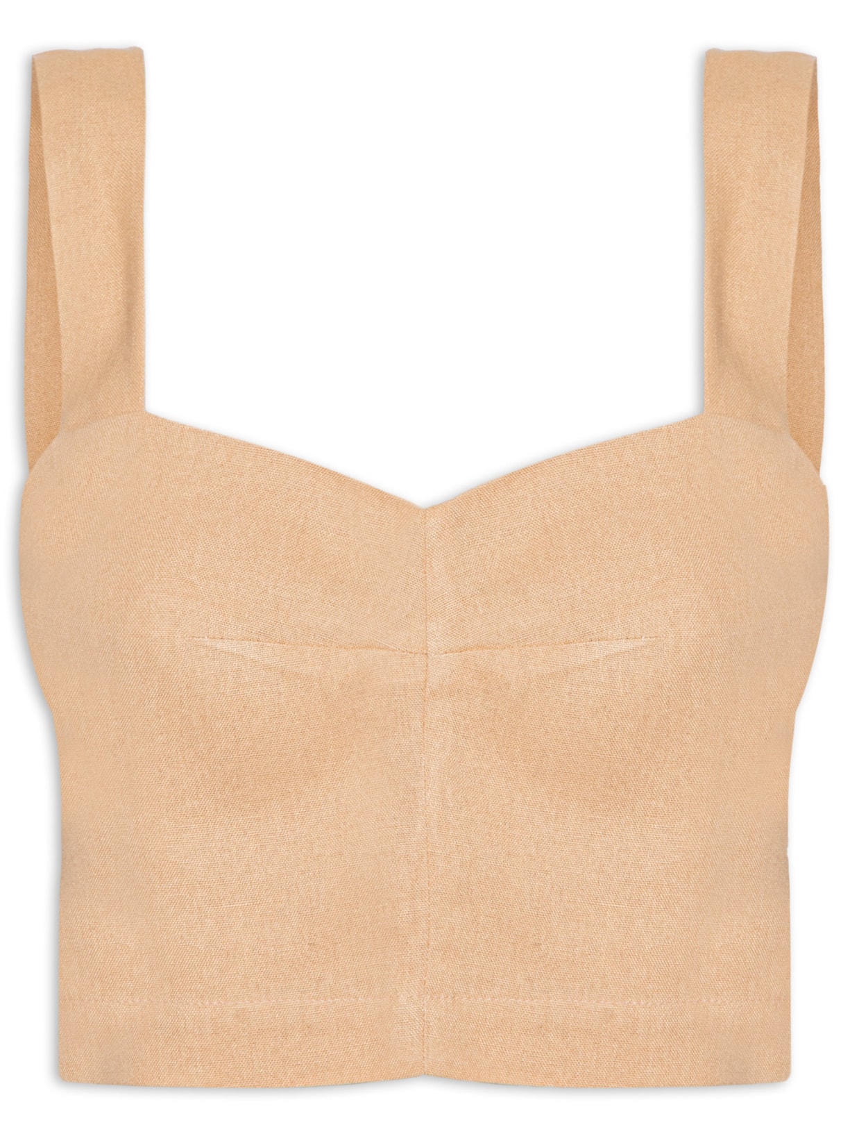 Blusa Feminina Linho Pence Busto - Bege