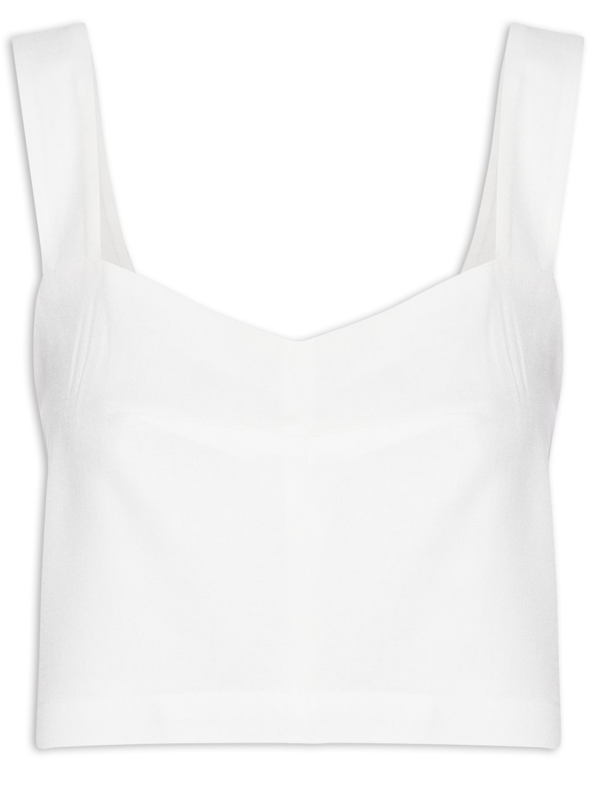 Blusa Feminina Linho Pence Busto - Branco