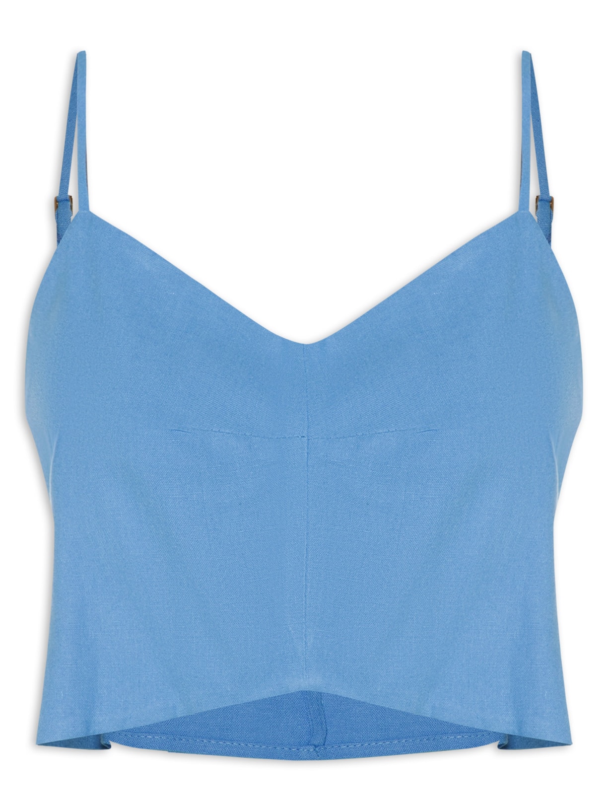 Blusa Feminina Linho Pence Frente - Azul