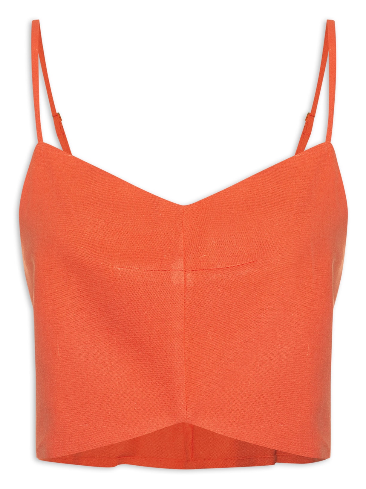 Blusa Feminina Linho Pence Frente - Laranja
