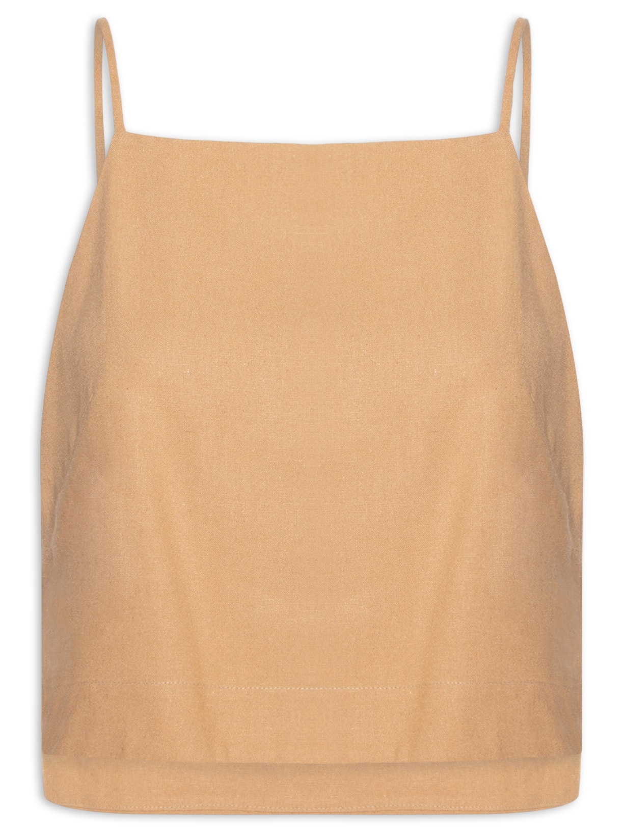 Blusa Feminina Linho Quadradinha - Bege