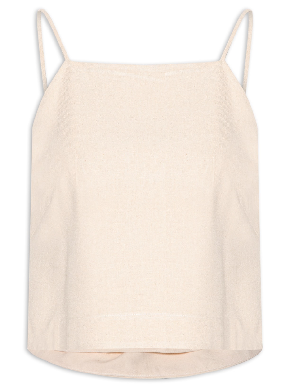 Blusa Feminina Linho Quadradinha - Bege