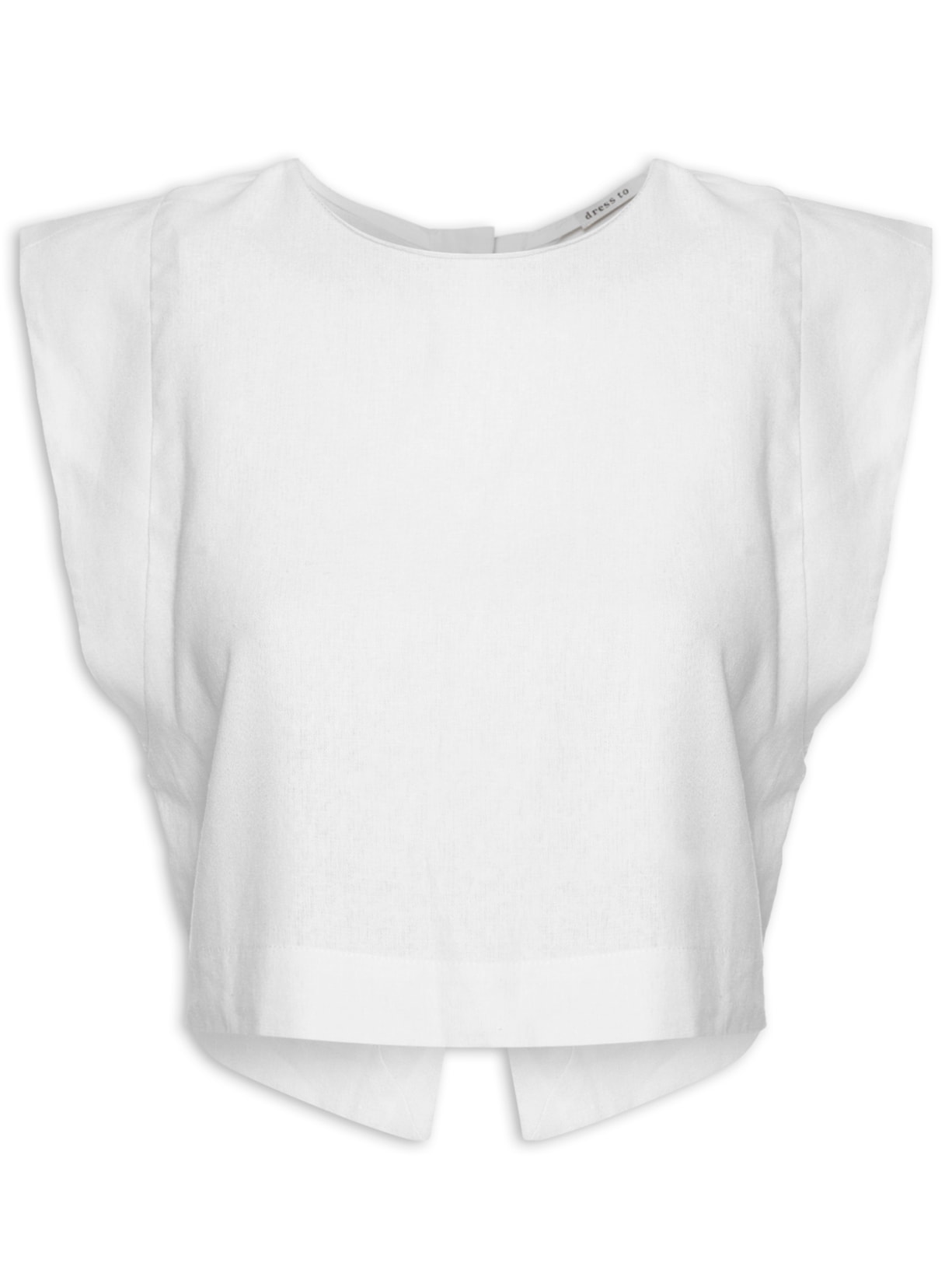 Blusa Feminina Linho Quadradinha - Branco
