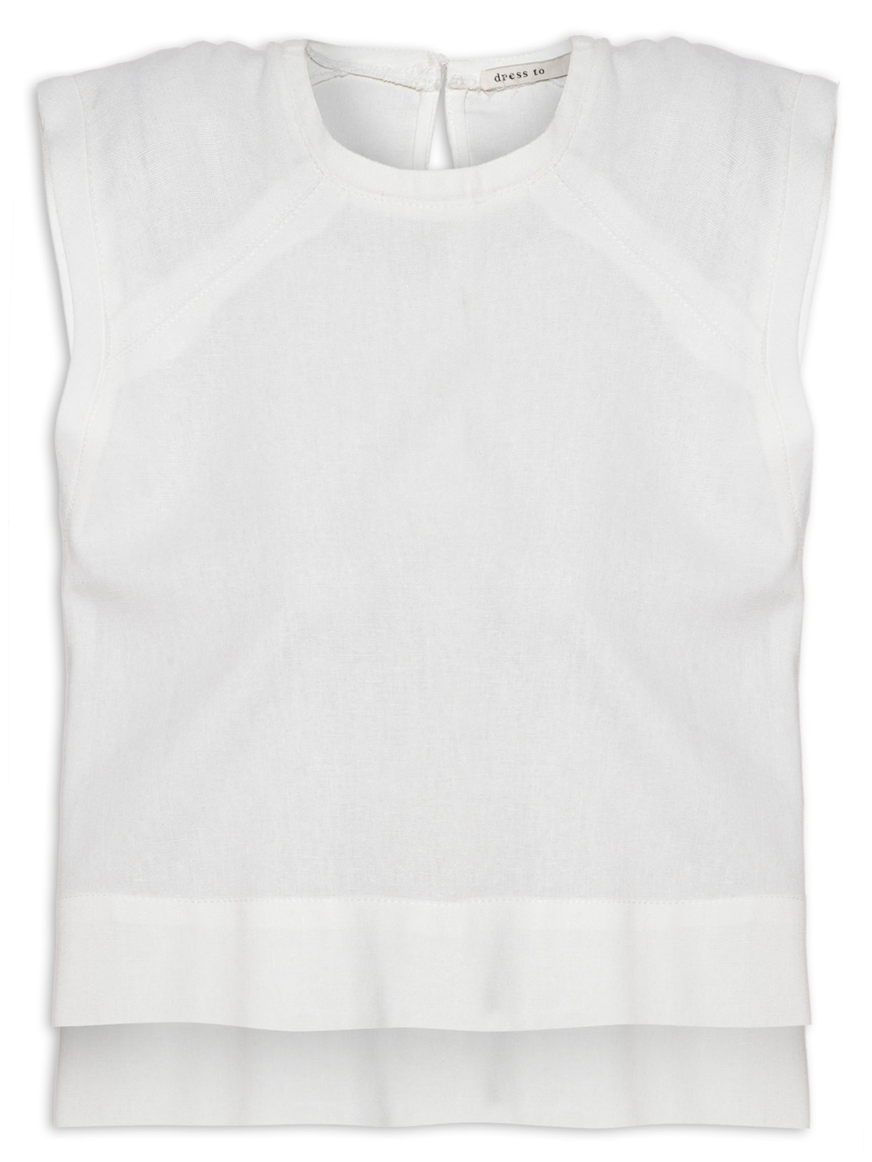 Blusa Feminina Linho Quadradinha - Branco