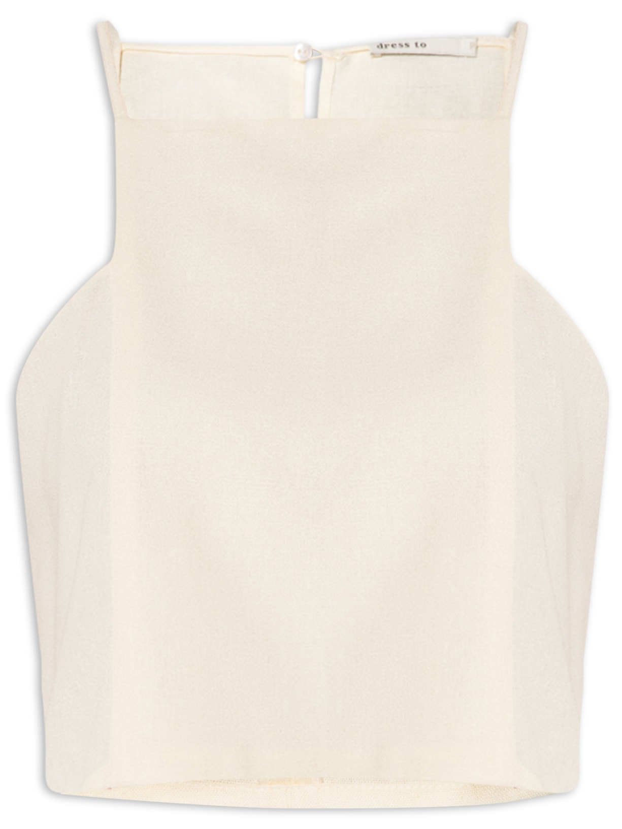 Blusa Feminina Linho Quadradinha - Off White