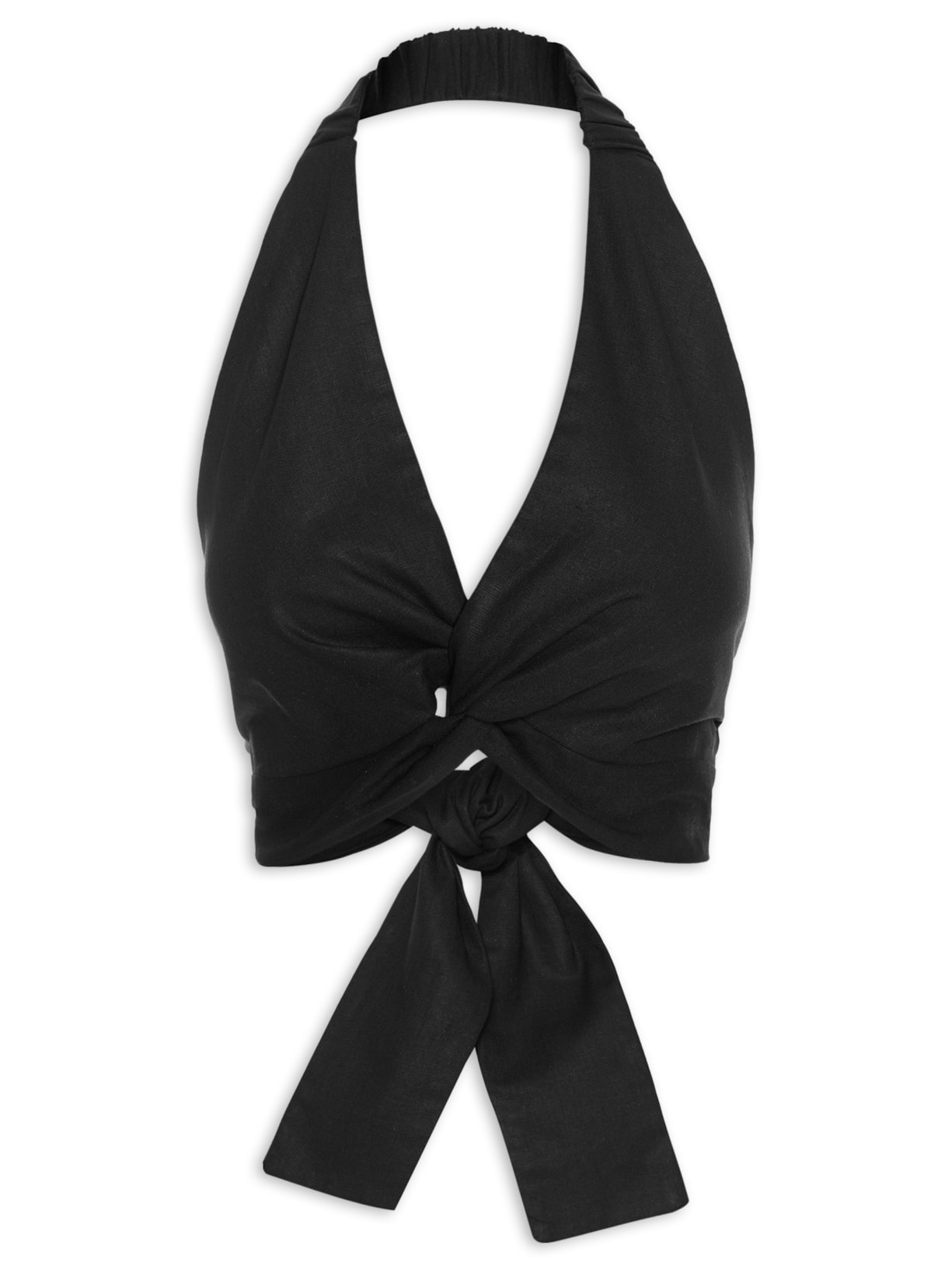 Blusa Feminina Linho Torcido - Preto