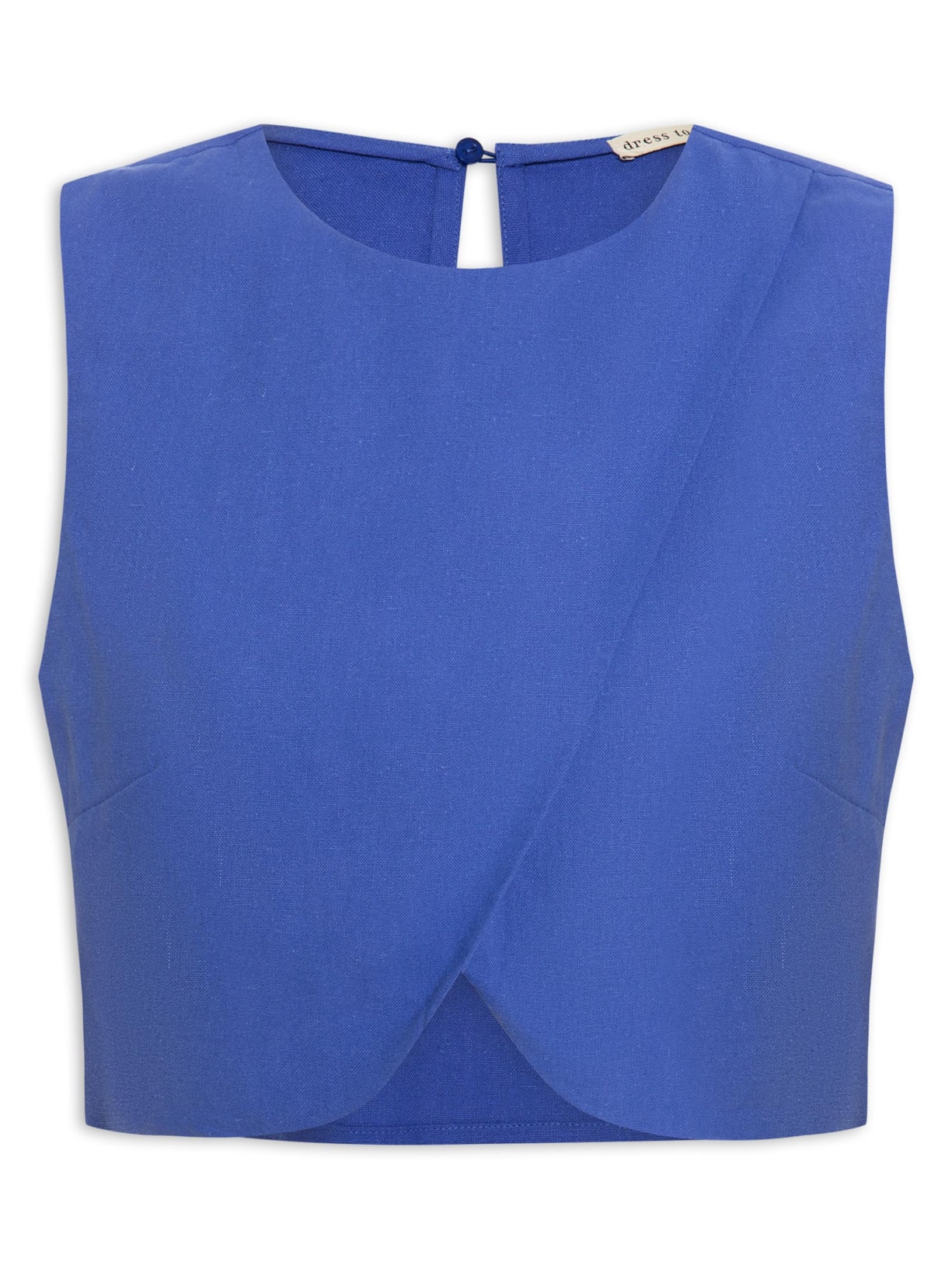 Blusa Feminina Linho Transpassada - Azul