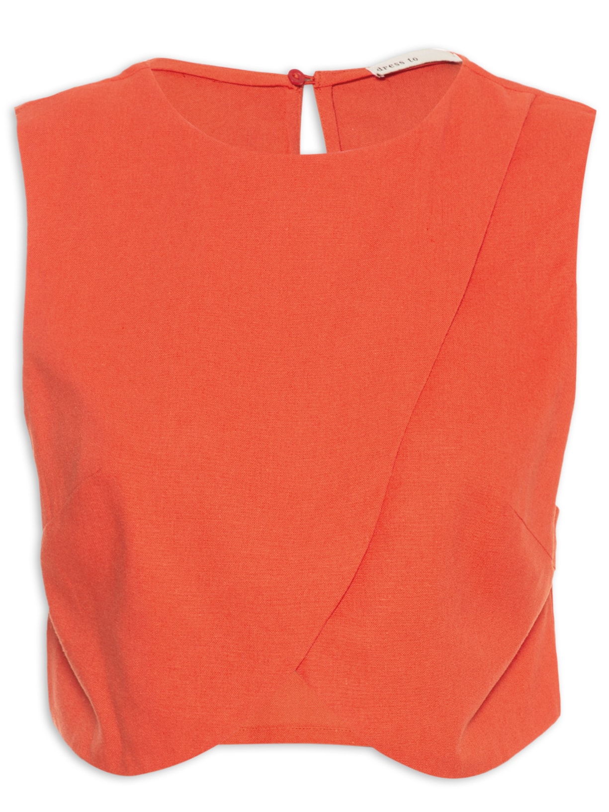 Blusa Feminina Linho Transpassada - Vermelho