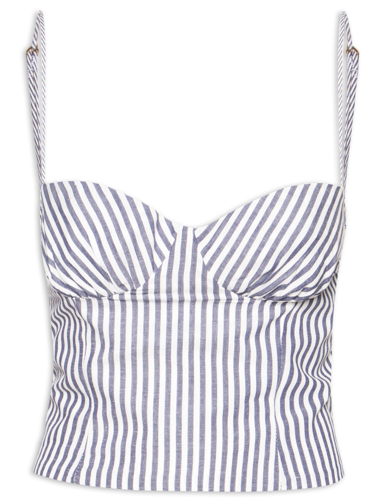 Blusa Feminina Listra Palmas Azul Farm