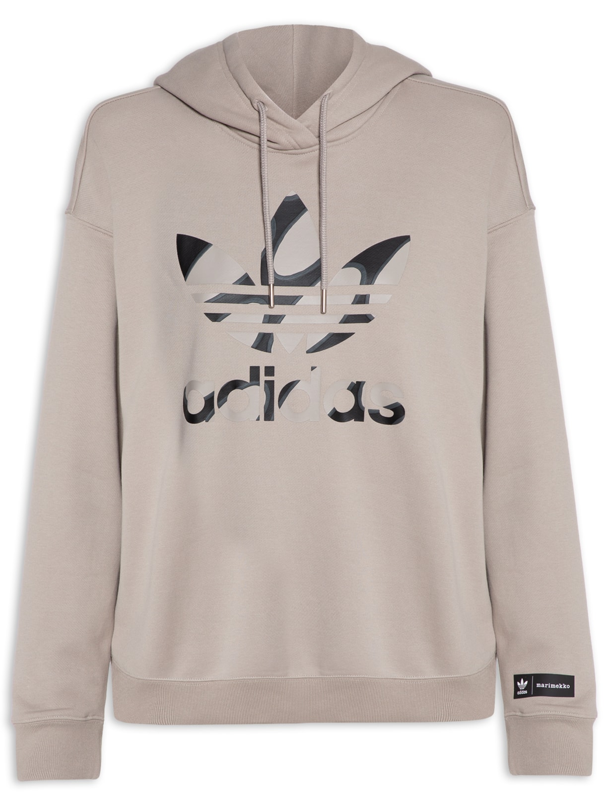 Blusa Feminina Logo Hoodie - Cinza