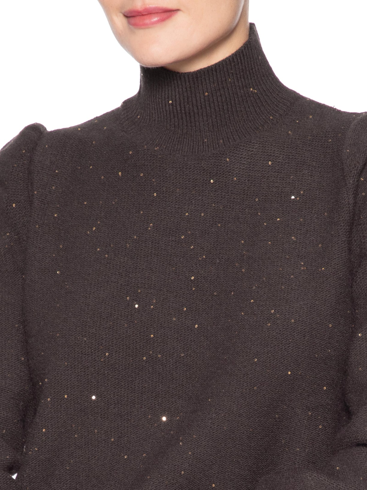 Blusa Feminina Luna Bufante Marrom Le Lis