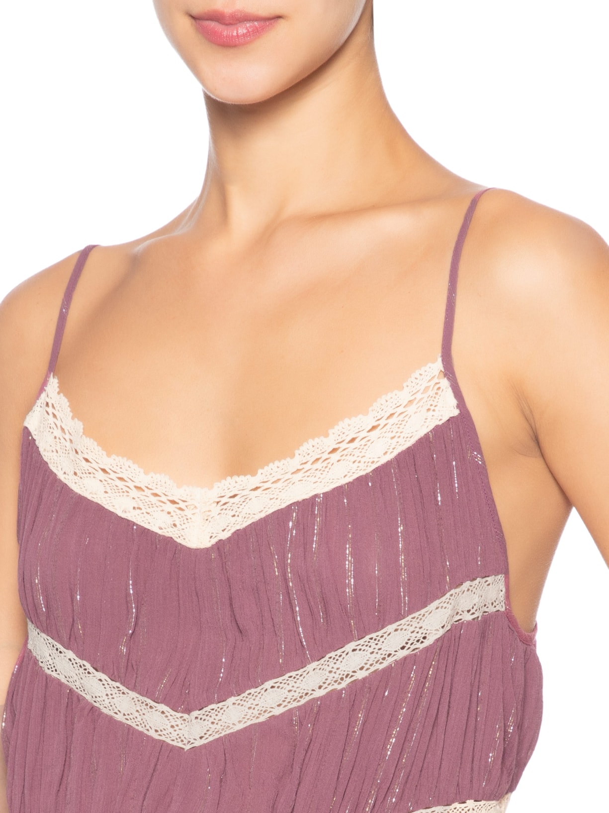 Blusa Feminina Lurex com Entremeios Vermelho Dress To