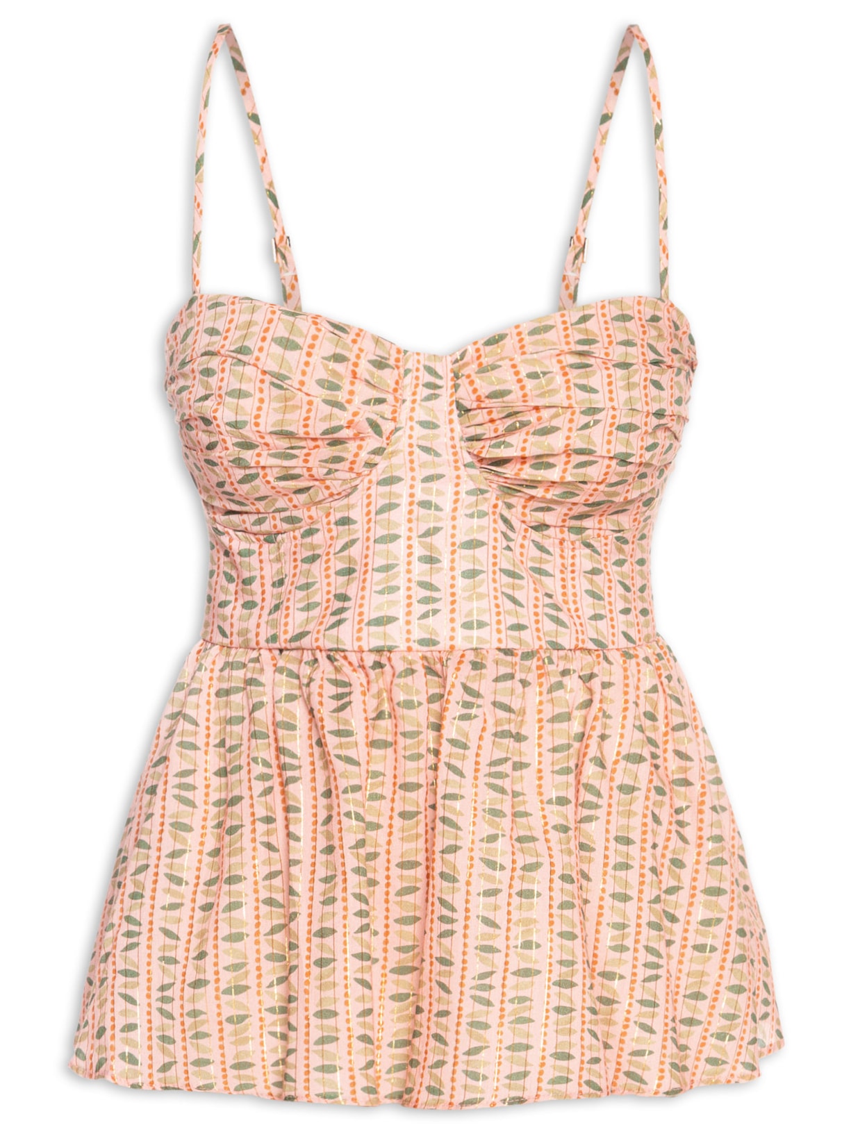 Blusa Feminina Luréx Estampa Campo Sereno Rosa Dress To