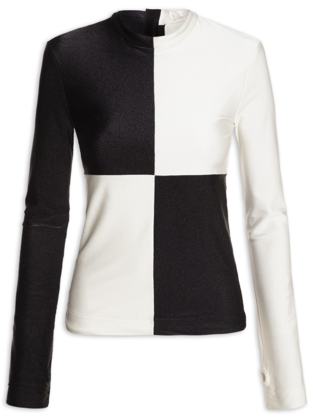 Blusa Feminina Lycra Grid Gabi - Preto