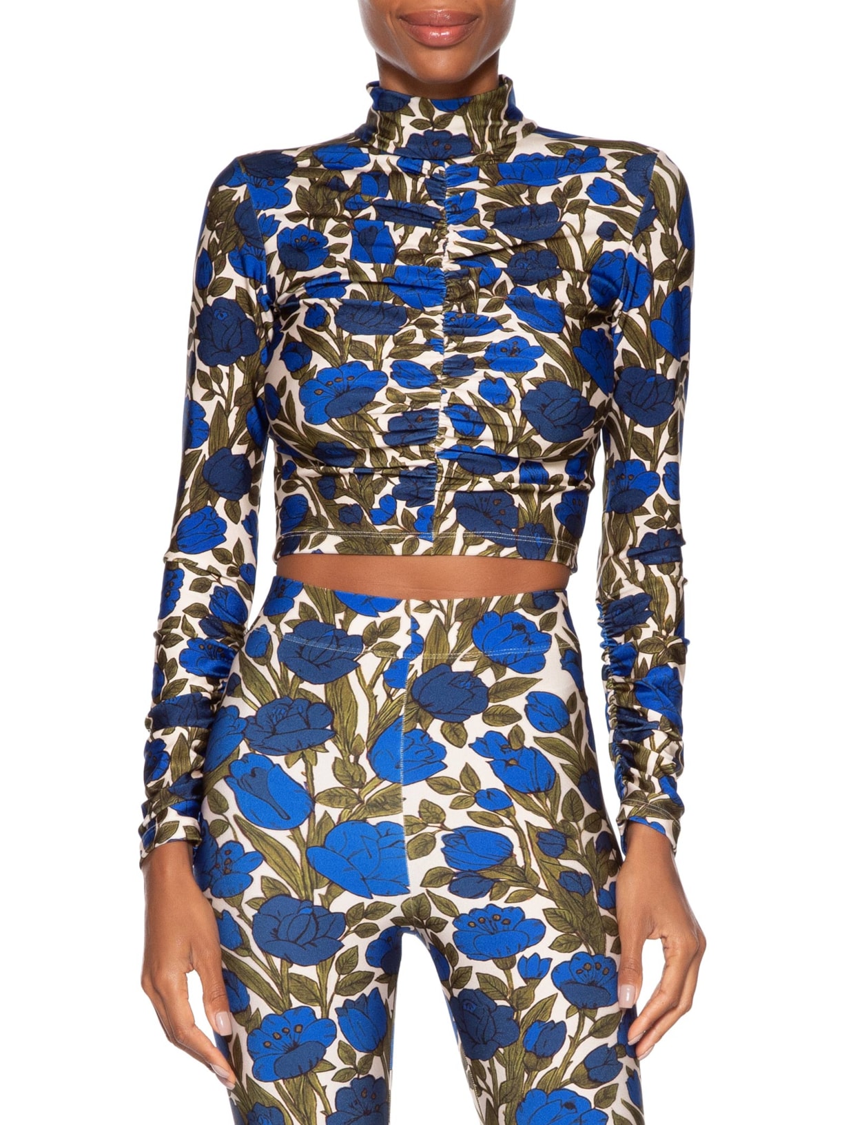 Blusa Feminina Lycra Jardim X Azul Paula Raia