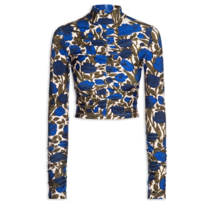 Blusa Feminina Lycra Jardim X - Azul