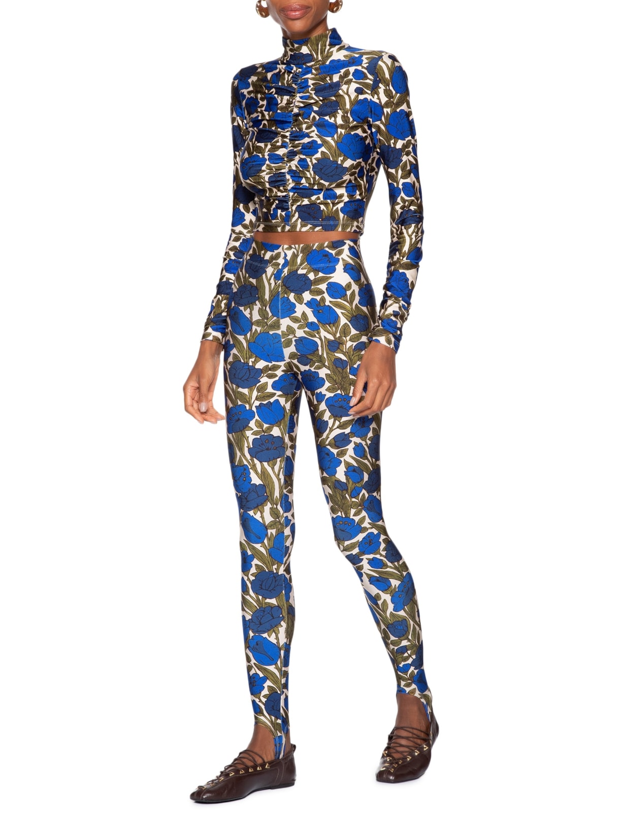 Blusa Feminina Lycra Jardim X Azul Paula Raia