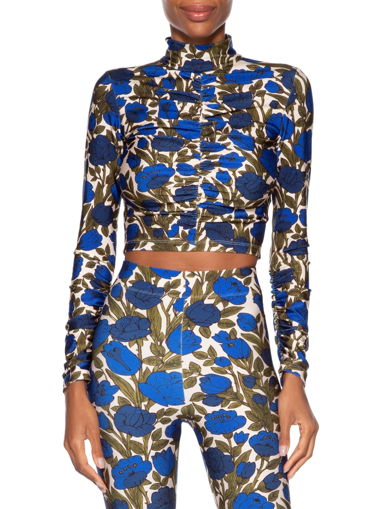 Blusa Feminina Lycra Jardim X Azul Paula Raia