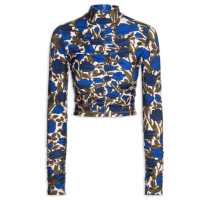 Blusa Feminina Lycra Jardim X - Azul