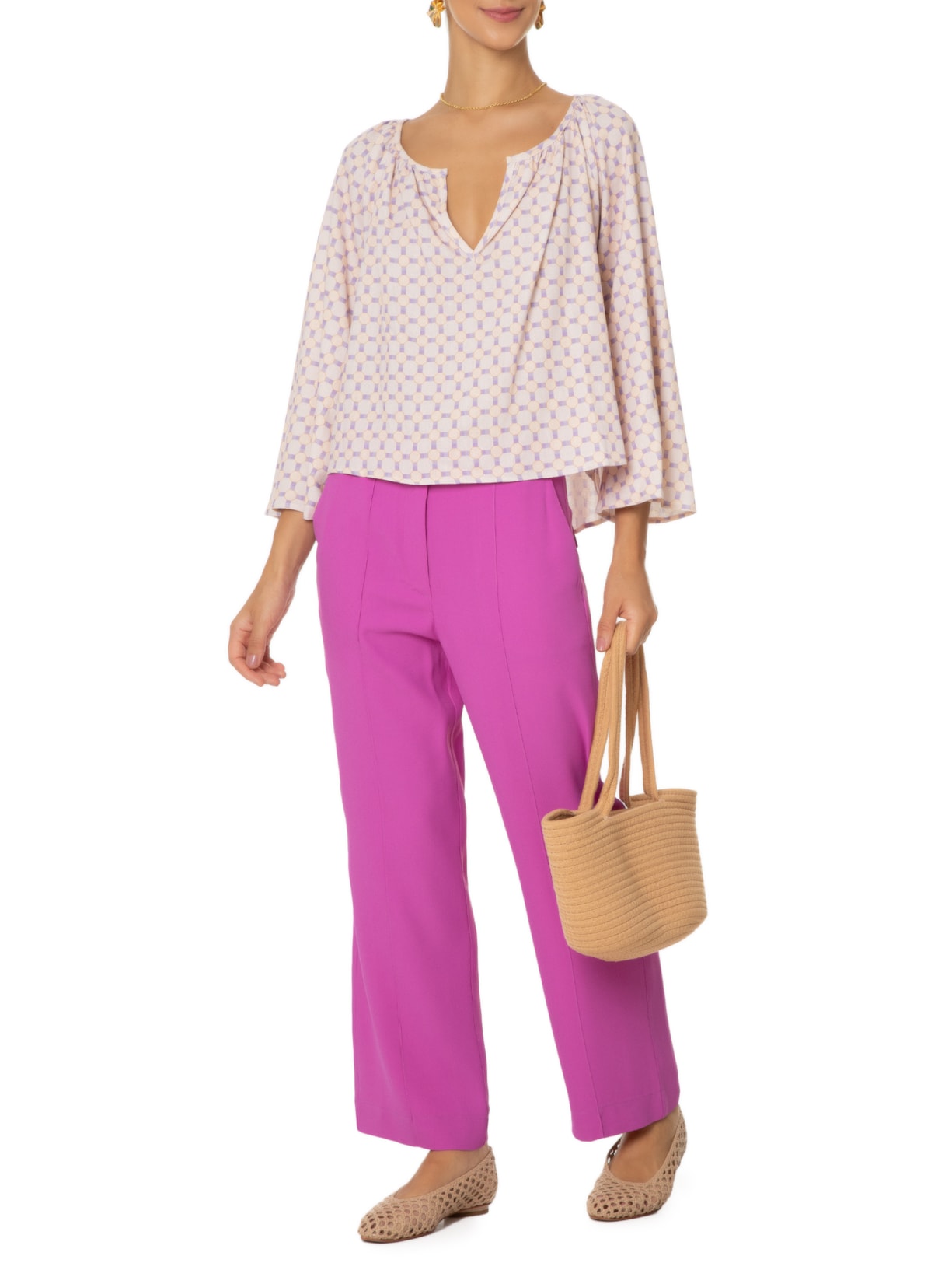 Blusa Feminina Maldivas Rosa Maria Filó