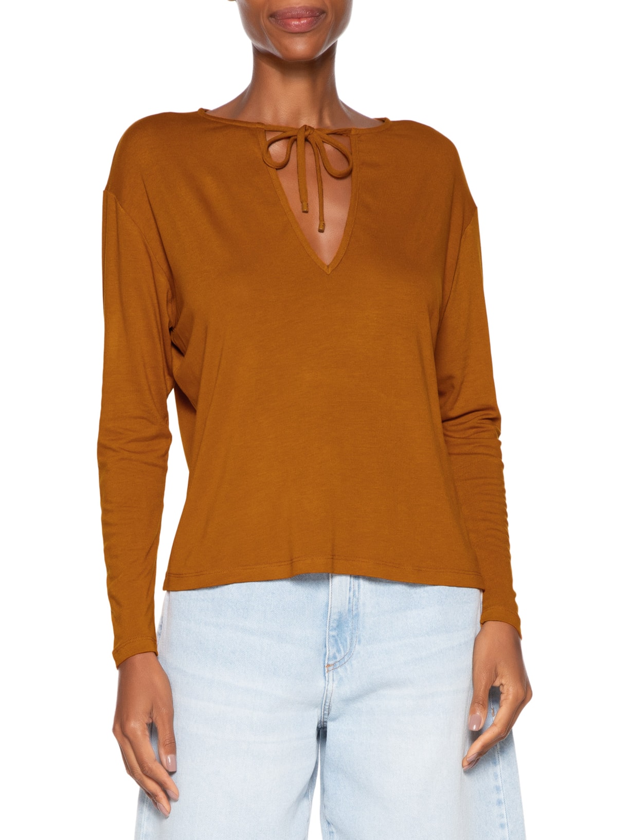 Blusa Feminina Malha Boho Amarelo Animale