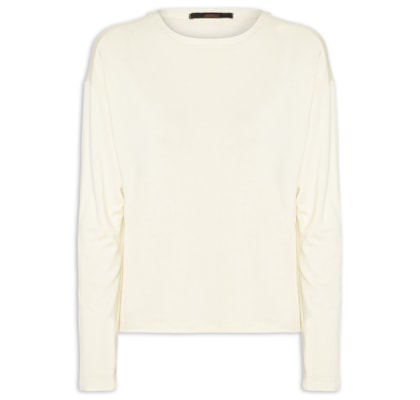 Blusa Feminina Malha com Manga Deslocada - Amarela