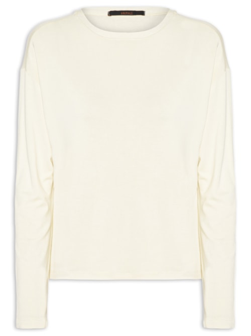 Blusa Feminina Malha com Manga Deslocada - Amarela