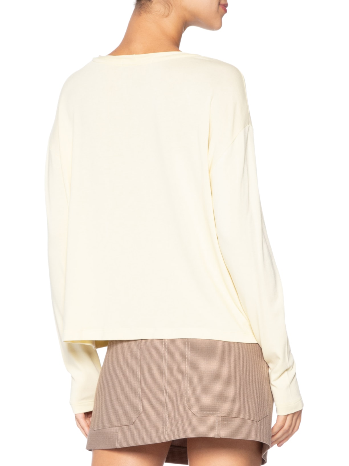 Blusa Feminina Malha com Manga Deslocada Amarela Animale