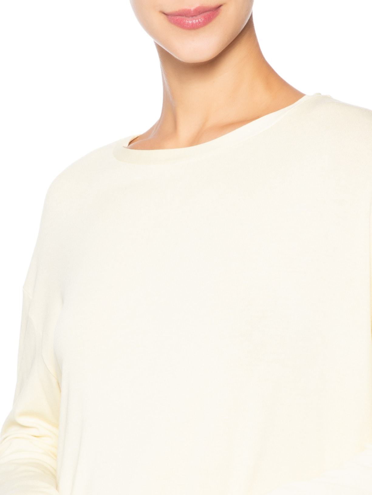 Blusa Feminina Malha com Manga Deslocada Amarela Animale