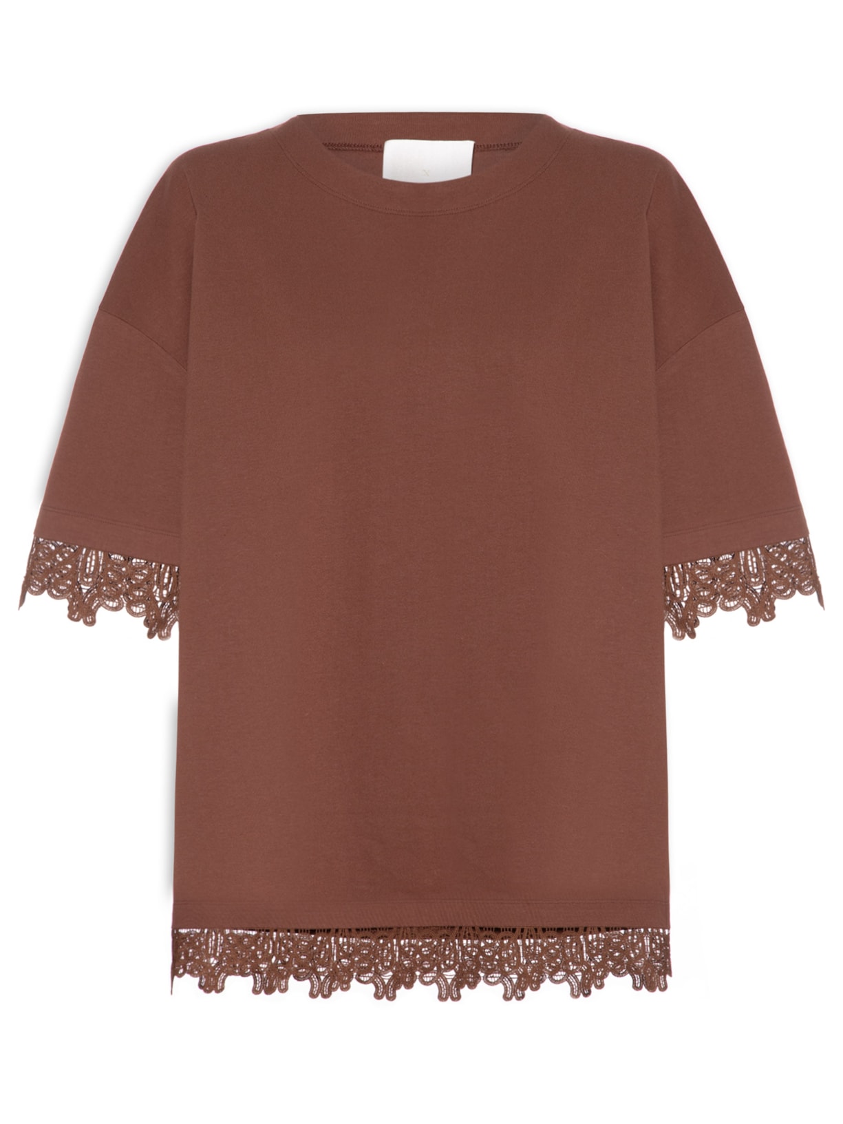 Blusa Feminina Malha Cotton Marrom Paula Raia