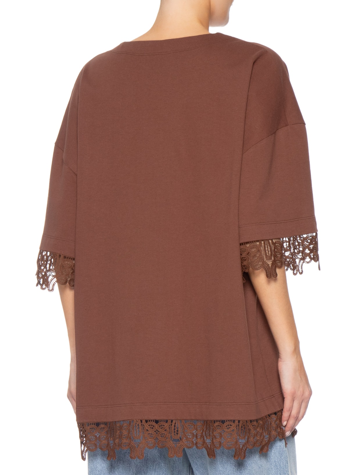 Blusa Feminina Malha Cotton Marrom Paula Raia
